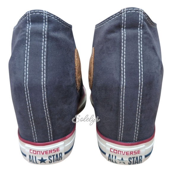 Converse 2017 CTAS Lux Mid Hidden Wedge Almost Black Peached Canvas Sneaker 10 - Picture 3 of 12